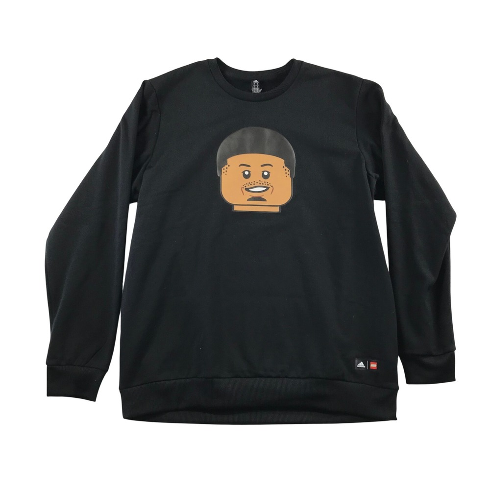 Adidas x LEGO Damian Lillard Dame Crew Sweatshirt Black Mens XL H56409 NEW